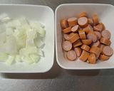 簡単☆ウインナー丼作り方1写真