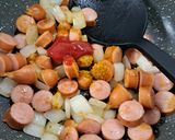 簡単☆ウインナー丼作り方3写真