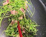 豆苗のベーコン炒め作り方3写真