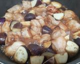 とり肉となすのポン酢炒め煮作り方6写真