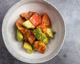 アボカドとトマトのわさび醤油和え作り方4写真