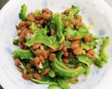 茹でゴーヤ入り、納豆ご飯作り方4写真