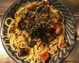 茄子とソーセージのパスタ作り方16写真