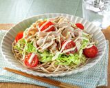 低糖質 大豆麺でしゃぶしゃぶサラダ作り方1写真