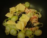 主食～エリンギと筍の中華風パスタ作り方3写真