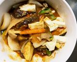 肉無豆腐簡単きな粉オニオンソース味野菜炒作り方15写真