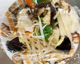 レンジ簡単きな粉和風味噌パスタ味甘酢酢豚作り方12写真