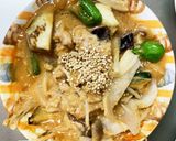 レンジ簡単きな粉和風味噌パスタ味甘酢酢豚作り方17写真