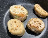 シャキシャキ歯応え 蓮根のはさみ焼き作り方16写真