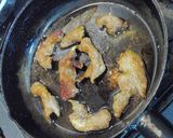 安い!旨い!菜花と鶏皮のぱりぱり揚げ作り方4写真