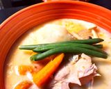 67*チキンと野菜の白いスープ作り方10写真