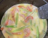 超簡単♡海老アスパラ明太子クリームパスタ作り方4写真