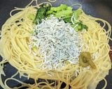 プロの味★しらすと小松菜のペペロンチーノ作り方6写真