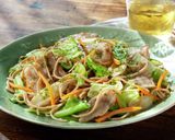 低糖質 大豆麺でつくる焼きそば作り方4写真
