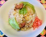 冷凍ご飯で●＼大盛り／レタスチャーハン作り方10写真