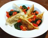トマト入り　餃子のタレ作り方3写真