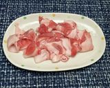 豚肉塩ダレ（白ネギ＋青小ネギ）丼作り方3写真