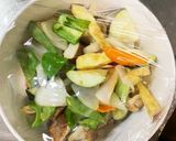 肉無根菜たっぷり簡単梅チリ味温野菜サラダ作り方14写真