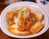 焼き厚揚げのさっぱりおろしポン酢なめ茸作り方3写真