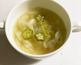 とうもろこしのひげオクラスープ作り方4写真