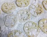 れんこんの肉詰め作り方3写真