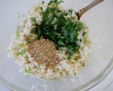 レンジで簡単時短！ねぎたらこチャーハン作り方3写真