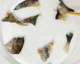 レンジで簡単！鮭の皮せんべい作り方4写真