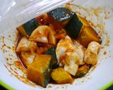 レンジで簡単！韓国風☆辛かぼちゃ作り方3写真