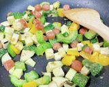 コロコロ野菜のみそ炒め丼作り方4写真