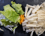 豚肉と白菜とえのき茸のあんかけ煮作り方2写真