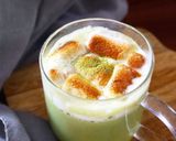 アーモンドミルクの焼きマシュマロ抹茶ラテ作り方5写真