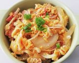 安い！簡単！ワンパン！子供大好き玉子丼作り方4写真