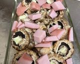マッシュルームとハムのガーリック焼き作り方2写真