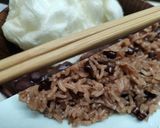 和菓子屋風赤いお赤飯と一緒にぜんざい作り方20写真