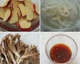 さつまいも、れんこん、舞茸のデリ風お惣菜作り方1写真