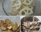 さつまいも、れんこん、舞茸のデリ風お惣菜作り方3写真
