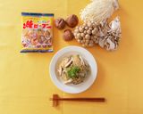 バター香るきのこ焼ビーフン作り方1写真
