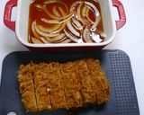 レンジで簡単!お弁当☆ひれかつ丼作り方1写真