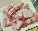 豚バラ肉ブロックの甘辛味噌煮込み作り方1写真