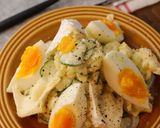 ゆで卵、キュウリ、カマチーのポテトサラダ作り方6写真