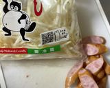 カレー味！ウィンナーともやしの炒め物弁当作り方1写真