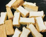 豚こまぎれ肉と厚揚のゴーヤーチャンプルー作り方1写真