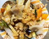 簡単味噌キムチ味豚こま大根青椒肉絲風作り方14写真