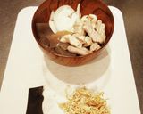 もつの入った具だくさん味噌汁作り方1写真