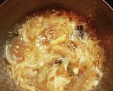 もつの入った具だくさん味噌汁作り方4写真