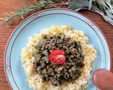 スピルリナ入キーマカレーとかぼちゃピラフ作り方3写真