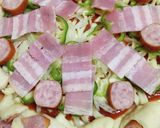 ソーセージエピのピザ＊耳にソーセージイン作り方5写真