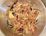 茗荷とツナと塩昆布のバター醤油パスタ作り方4写真