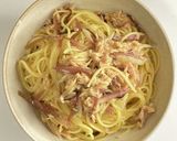 茗荷とツナと塩昆布のバター醤油パスタ作り方6写真