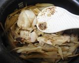 塩麹鶏とゴボウの味噌炊き込みご飯！作り方6写真